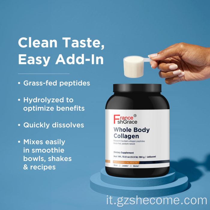 Collagene organico in polvere di collagene in polvere idrolizzato